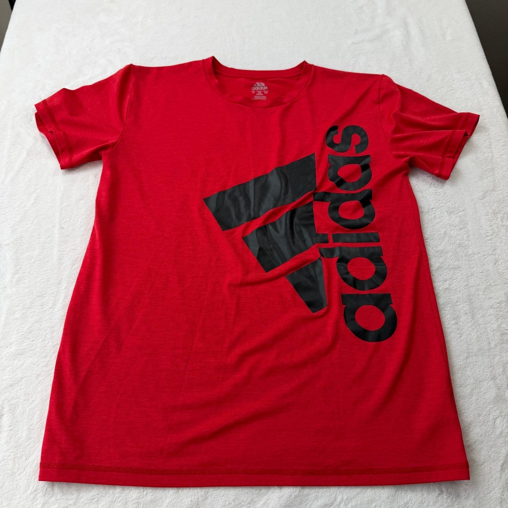 Adidas Climalite Graphic T-Shirt Youth XL Red Good AA6865 Short Sleeve Logo